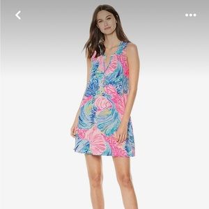 Lilly Pulitzer Essie Dress in Mutli Beach Please Size L